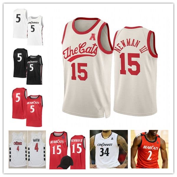 Ncaa Basketball Cincinnati Bearcats Jerseys Jeremiah Davenport David DeJulius Hayden Koval Abdul Ado Mika Adams-Woods Mike Saunders Jr. John Newman III Lakhin 4XL