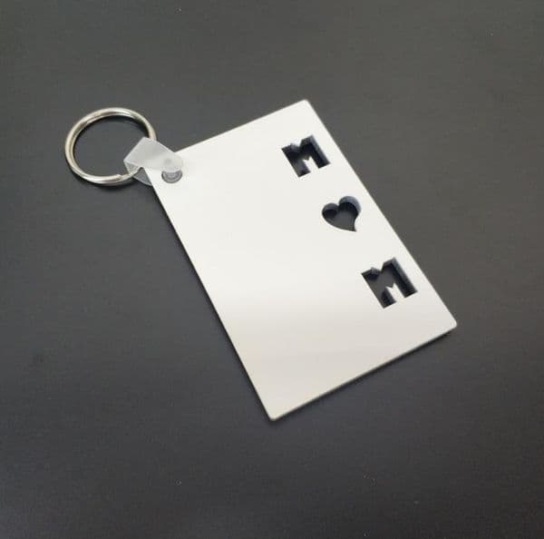 Party Favor 500pcs Sublimation Keychain LOVE GRAD DAD MOM SENIOR Key Chain Creative DIY Gift Blank MDF Keyrings SN5291