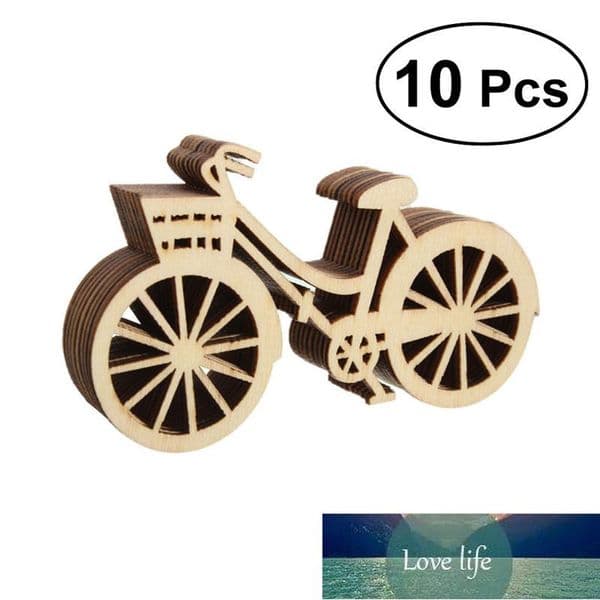10PCS Wooden Bicycle Bike Cutout Veneers Slices Crafts Embellishment For DIY Crafting Ornament Decoration For Wedding Party