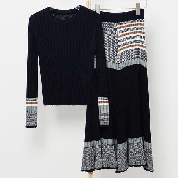 228 2022 Milan Spring Summer Brand Same Style Two Pieces Sets Dress Crew Neck Long Dress Tweed Black Red Empire Long Sleeve Button High Quality YINGJIE