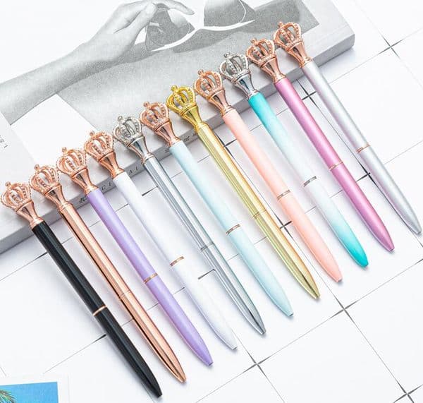Crown Crystal Metal Ballpoint Pen Office School Supplies GC86