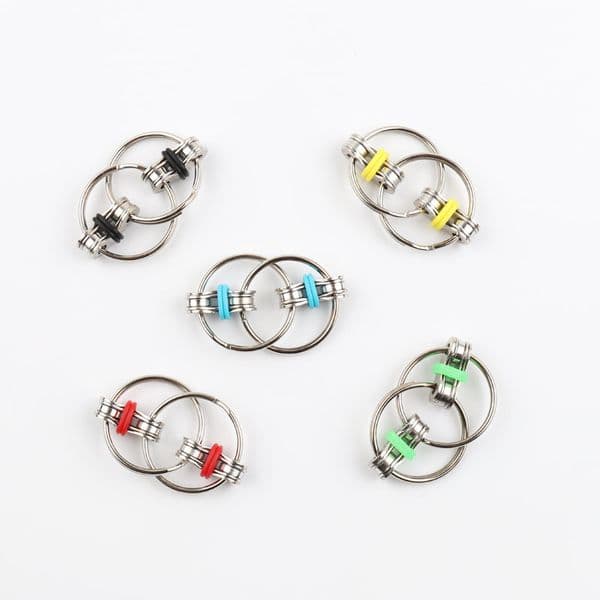 Key ring fidget toys novelty entertainment and recreational vent toy decompression bicycle chain keychain