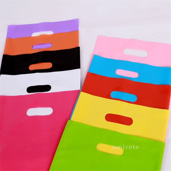 Packaging Bags CUSTOM LOGO shopping handle plastic bag/gift plastic packing bag for garment/printed LOGO promotion bagZC980