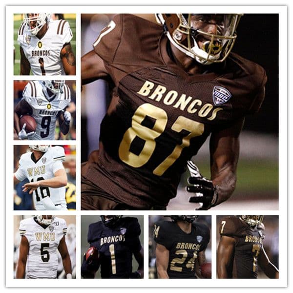 Custom Western Michigan College Football Jersey Ryan Selig Ralph Holley Bryce Nunnelly Jaylen Hall Skyy Moore Sean Tyler Kaleb Eleby A.J. Thomas Corey Crooms
