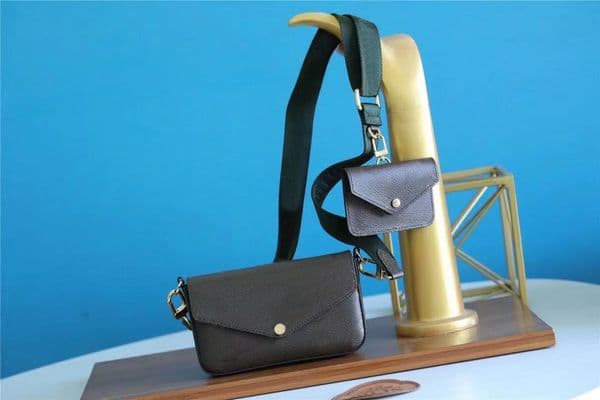 M80091 MULTI POCHETTE FELICIE fashion trendy hybrid cross-body bag with multiple pockets Multi Pochette Accessoires Purse Flower Mini wallet