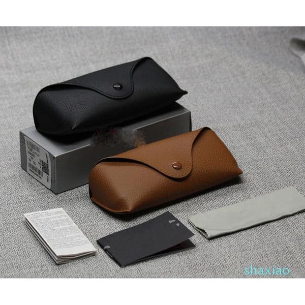 Wholesale Black Sun Glasses case Retro Brown Leather Sunglasses box Discount Cheap Fashion Eye Glasses Pouch