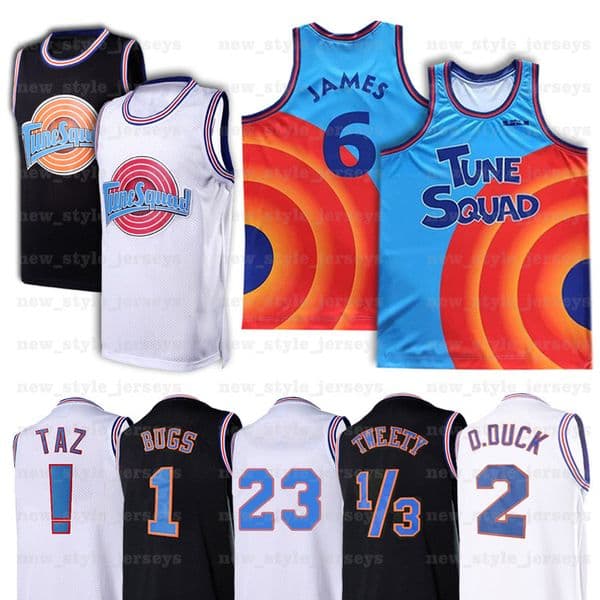 Mens Movie Space Jam 2 Jersey Bugs Mj Bunny D.duck Taz 1/3 Tweety Michael 22 Bill Murray 10 Lola Basketball Jerseys Z1