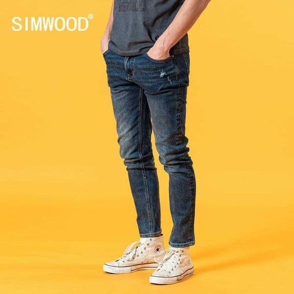 summer slim fit jeans men fashion casual ripped hole denim trousers high quality plus size clothing SJ120388 210622
