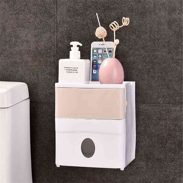 Toilet Paper Holders Storage Box Dispenser For Bathroom Accessories Home Waterproof Wall-mounted Portable 210423