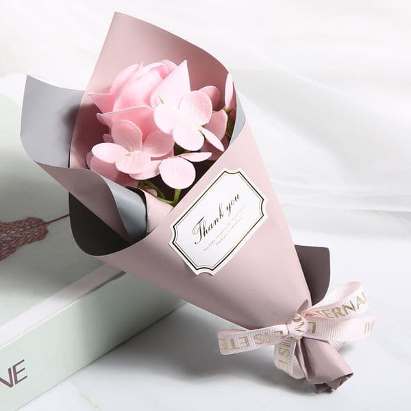 Factory wholesale creative single rose hand soap flower mother's day mini bouquet birthday gift event gift GGA4349