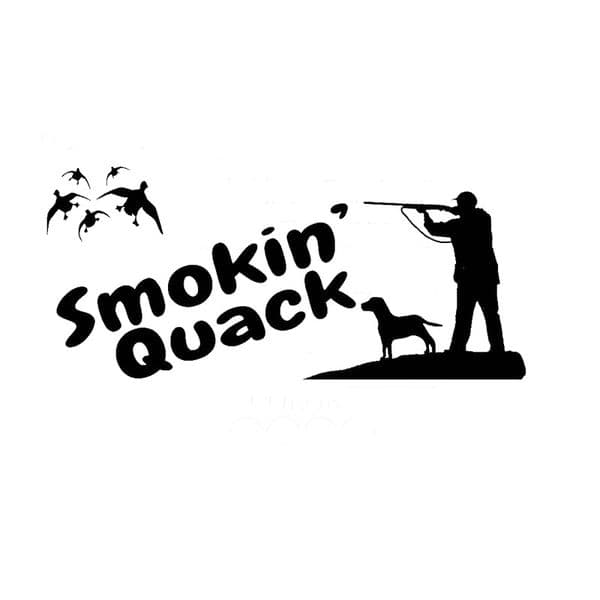 22.9CM*10.2CM Smokin' Quack Ducks Hunting Fishing Camping Foul Game Drakes Vinyl Car Stickers And Decals Black Sliver