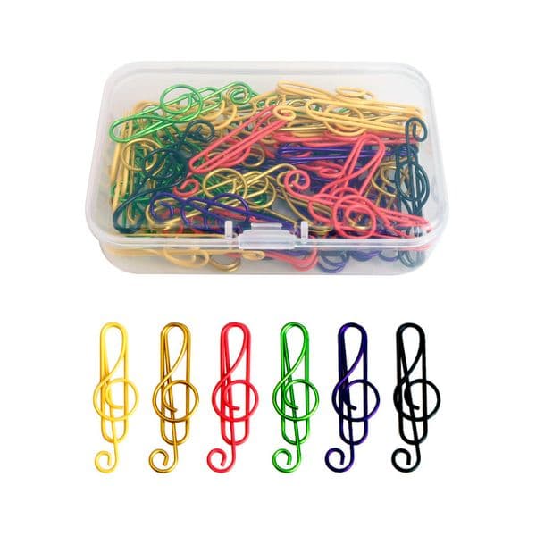 wholesale Music Note Paper School Office Paperclip Photos Tickets Notes Letter Clips Filing Supplies