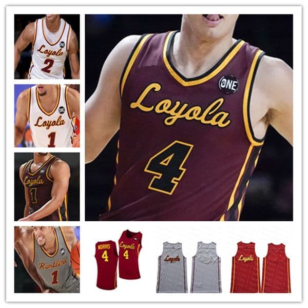 Custom Loyola Chicago Ramblers College Basketball Jerseys Lucas Williamson Ryan Schwieger Braden Norris Aher Uguak Marquise Kennedy Chris Knight Tate Hall Hutson