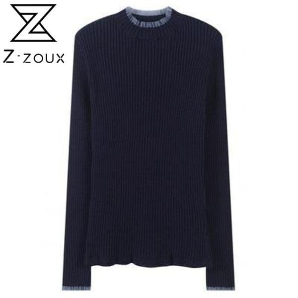Women Sweater Sweaters Pullovers Color Matching Casual Knitting Tops Autumn Winter 210513