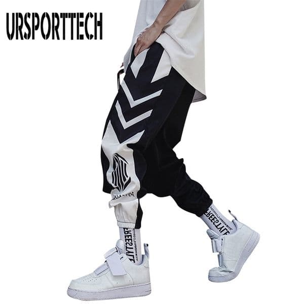 Streetwear Hip hop Joggers Pants Men Loose Harem Pants Ankle Length Trousers Sport Casual Letter Print Sweatpants For Men 3XL 210723