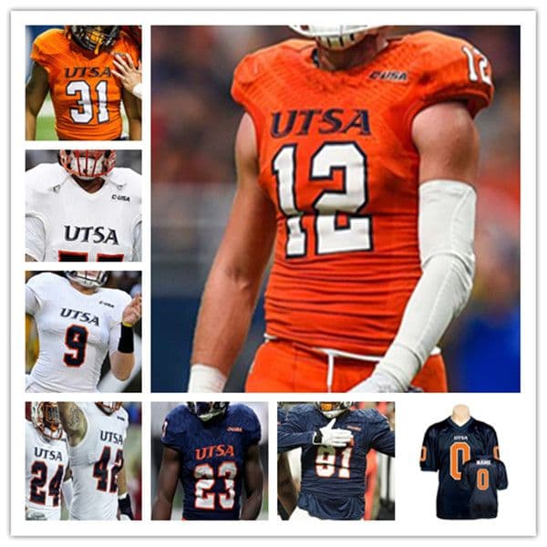 Custom UTSA Roadrunners College Football Jersey Brenden Brady Joshua Cephus De'Corian Clark Frank Harris Sincere McCormick Clifford Chattman Clarence Hicks