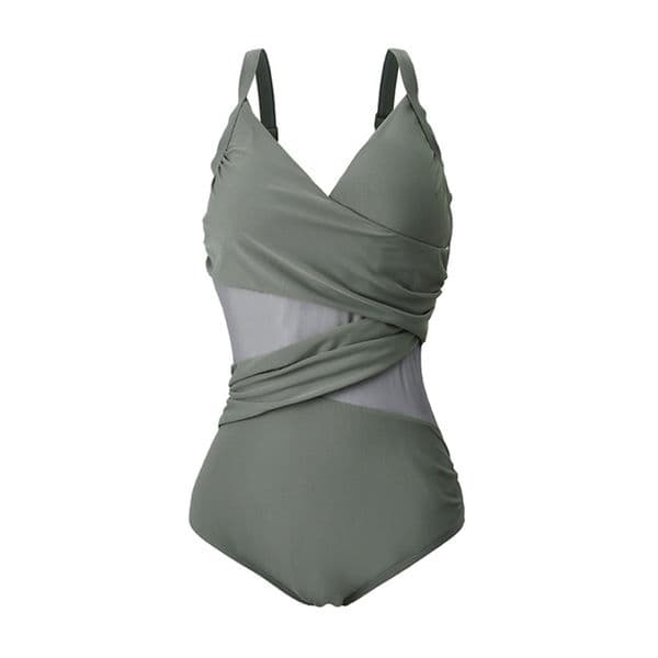 Plus Size Swimwear Women 2021 New Sexy Mesh One Piece Swimsuit Female Large Bathing Suits Summer Beachwear Swimming Suit 4XL