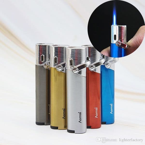 Aomai Large Cylinder Lighter Creative Windproof Straight Metal Plating Personality Men's Gift For Cigar Torch Custom