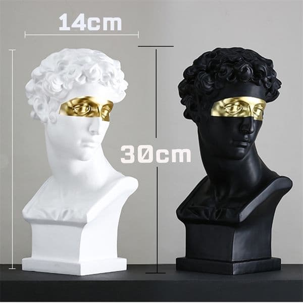 Giuliano Medici Statue David Resin Statues for Decoration David Head Sculpture Figurine Nordic Decoration Home Accessories 210329