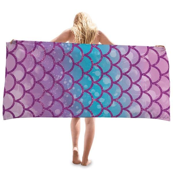 Fashionable Outdoor Swimming Bath Towel Mermaid Beach Towel Creative Printing Sunscreen Shawl Quick Drying Towels 70*35CM Buitenzwemmen Badhanddoek