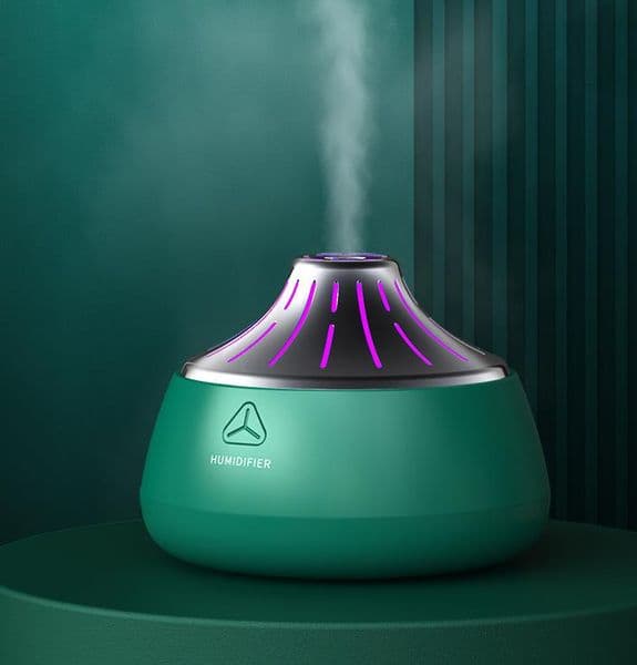 Essential Oils Diffuser With Night Light Aromatherapy Furnace Incense Stove Portable USB Humidifier 200ml for Home Car Office Green Red