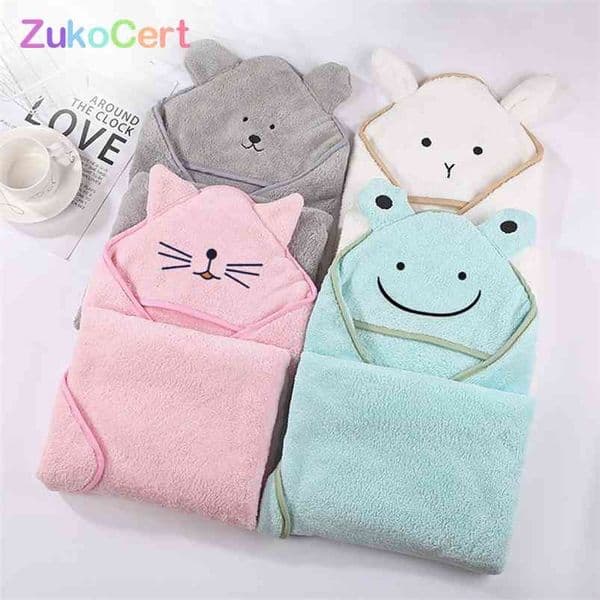 Baby Bathrobe Cute Animal Cartoon Blanket Kids Hooded Toddler Children Towel Bath born 210901