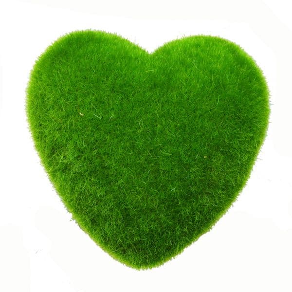 Decoration Moss Heart Shape Stone Artificial Grass Home Decor Garden Fake Plant Green decorative for Christmas and Wedding
