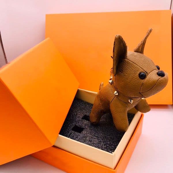 Fashion Keychains Designer Key Buckles Purse Pendant Bags Dogs Design Luxury Doll Chains Keys Buckle 7 Colors with Box Optional