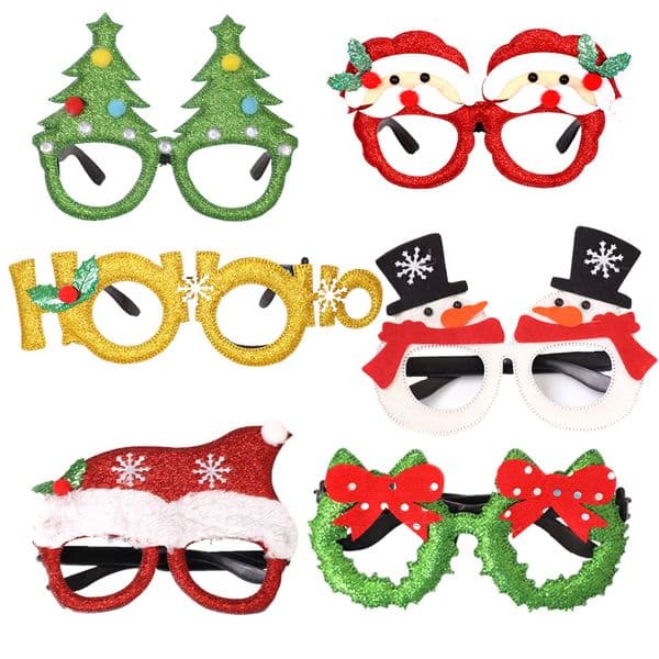party Santa Claus Glasses Christmas Ornaments Birthday spectacles New Year eyeglasses Children Gift Ball