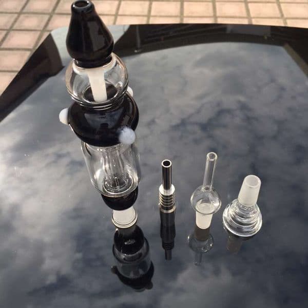 2026 New NC 2.0 Full Kit With Straw Mouthpiece Stem Titanium Quartz Nail Hookahs Detachable Nector Collector V2 For Wax Dry Herb Free Shipping