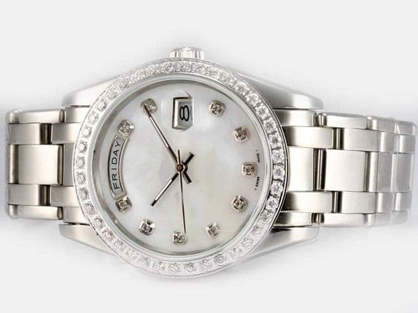 Hot sale stainless steel Male watch, high quality automatic watch top quality mens wristwatch Fashion Diamonds Bezel R38