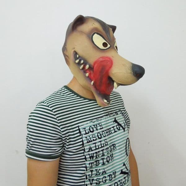 New Cosplay Cartoon Dog Mask Latex Mask Full Face Halloween Party Mask Animal Head Carnival Party Costume Novelty Gift free shipping