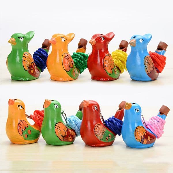 Creative Water Bird Whistle Ceramic Clay Birds Cartoon Children Gifts Animal Whistles Retro Ceramics Craft Home Decoration Silbato Para Pajaros Acuaticos