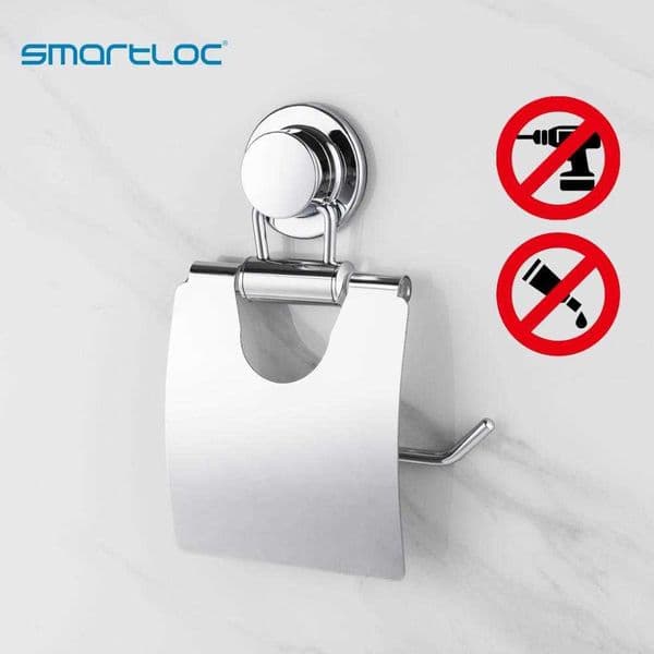 smartloc Stainless Steel Suction Cup Wall Mounted Paper Holder Rack WC Toilet Tissue Storage Shelf Bathroom Accessories 210709