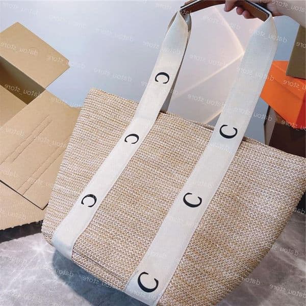 Designers Bag Shoulder Women Woody Bags Totes Luxurys Bucket Basket Straw Handbags Beach Large Tote Summer Fashion Muxod