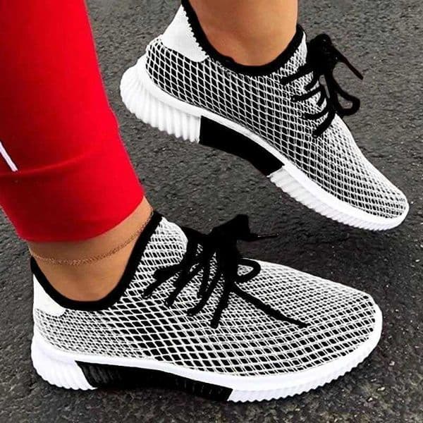 Woman Sneakers Autumn Spring Flats Female Shoes Plus Size Mesh Walking Shoes Comfort Ladies Sport Shoes Casual Women Sneakers Y0907