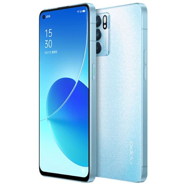 Original Oppo Reno 6 5G Mobile Phone 8GB RAM 128GB ROM MTK Dimensity 900 Octa Core 64MP 4300mAh Android 6.43 inch AMOLED Full Screen Fingerprint ID Face Smart Cell Phone