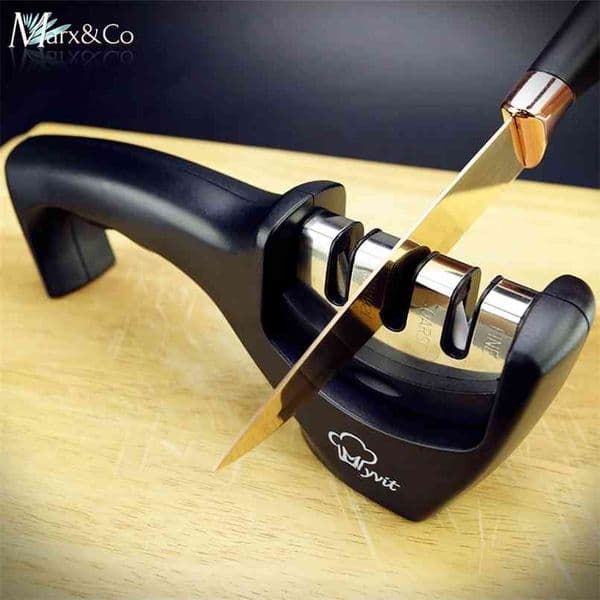 Knife Sharpener 3 Stages Professional Kitchen Sharpening Whetstone 1pcs/set Tungsten Diamond Ceramic Grinder Chef Accessories 210615
