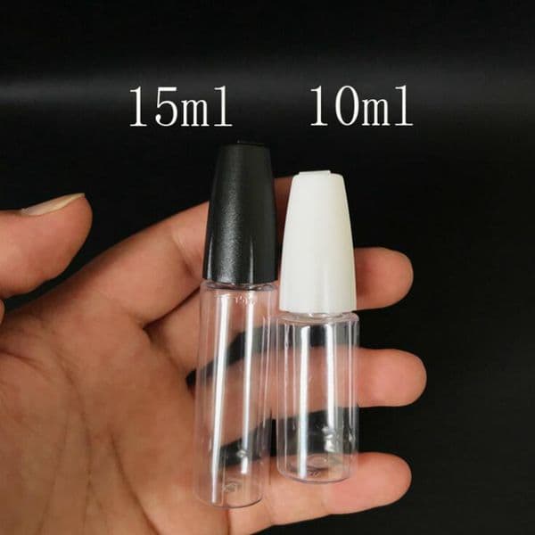 wholesale Needle Bottle Plastic Long Thin Tip PET for ELiquid 10ml 15ml Empty E liquid Juice Dropper Bottles with Childproof Cap For Oil