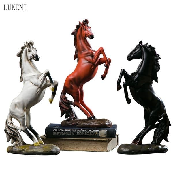 Horse Wine Cabinet Living Room Animal Resin Crafts Creative Home Decoration 210414