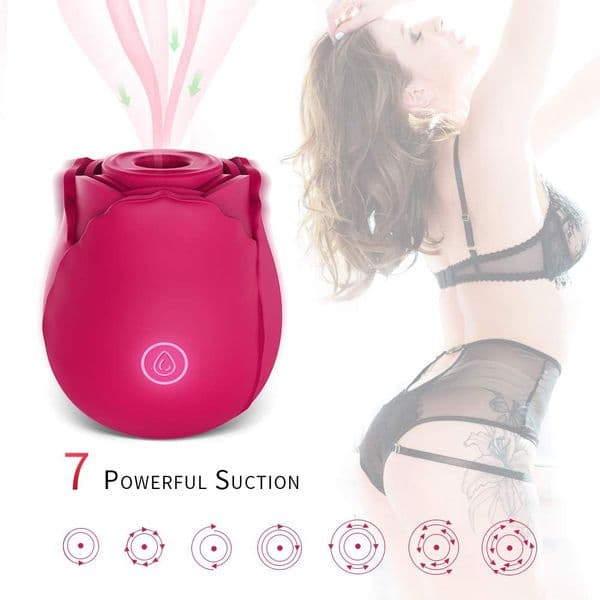 Rose Shape Vagina Sucking Vibrator Female Intimate Good Nipple Sucker Oral Licking Clitoris Stimulation Powerful Sex Toys for Women Y0410