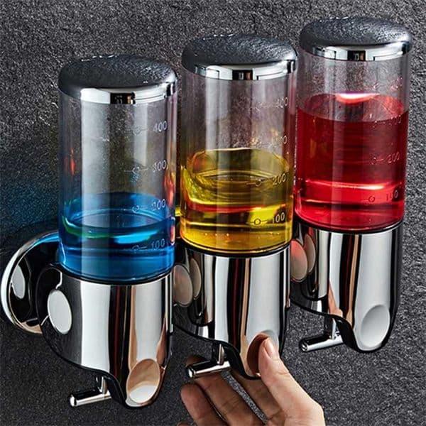 Foam Liquid Soap Dispenser Hand Sanitizer Holder Wall-mounted Shampoo Pump Bathroom Accessories Portable Shower Decoration Tools 211130