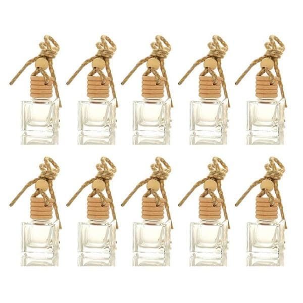 wholesale Car Hanging Glass Bottle Empty Perfume Bottles Aromatherapy 5ml 8ml Refillable Diffuser Air Fresher Fragrance Pendant Ornament Wholesales