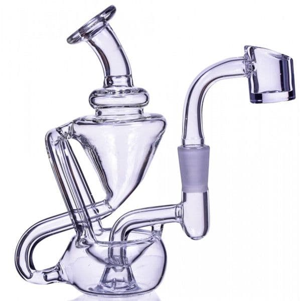 Glass Bong Mini Oil Hookahs Beaker Glass Water Bongs Smoking Pipe Recycler Smoking Water Pipe Bubbler With 10mm banger