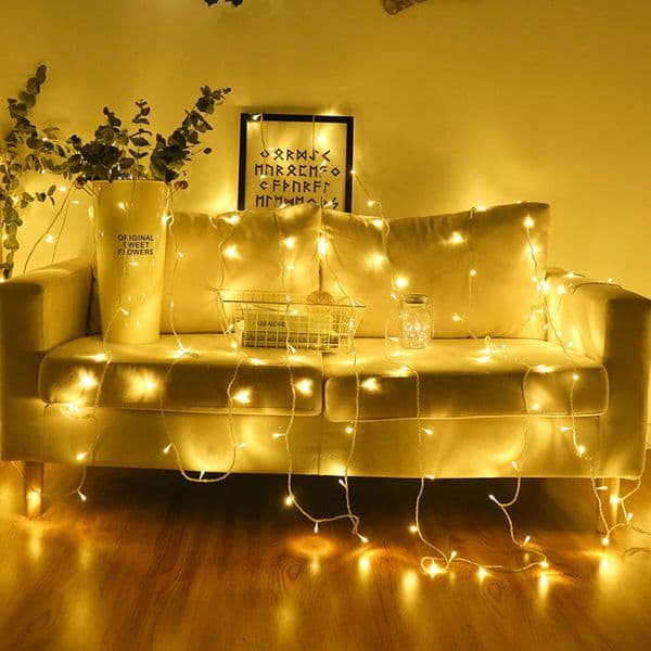 4-meter 40 led usb string light silver thread warm white fairies garland decoration for home battery-fueled Christmas party