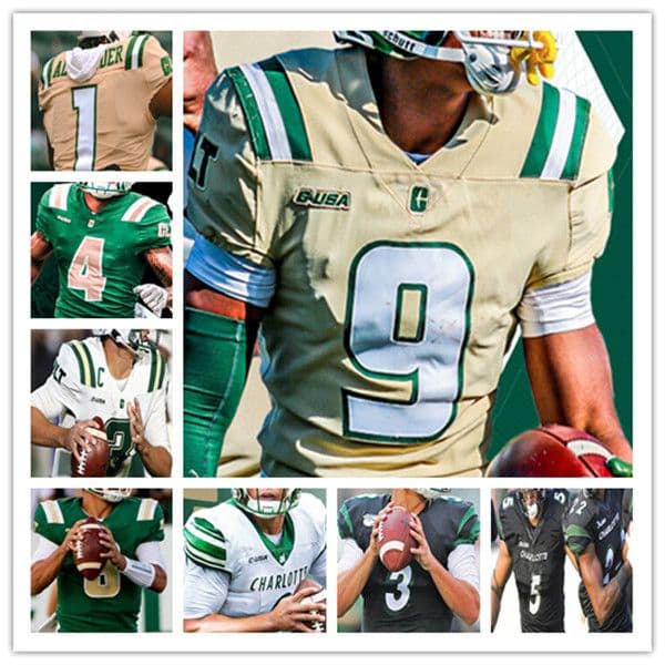 Custom Ncaa College CHARLOTTE CLT Football Jersey Chris Reynolds Calvin Camp Victor Tucker Grant DuBose Jonathan Cruz Alexander Tyler Murray Markees Watts Byrd