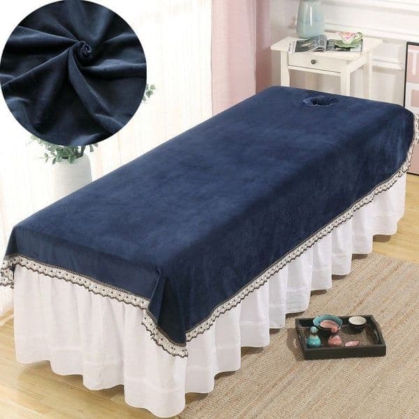 SPA Single Bed Sheet Crystal Velvet Beauty Salon Dedicated Beauty Bed Bedspread Clean Dust Cover Massage Dust Cover Sheet F0159 210420