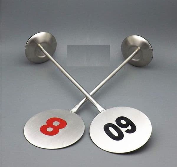 20pcs Stainless Steel Table Number Stand Desktop Countertop Metal Numbers Signage Restaurant Tables Sign Standing SN2680 1111