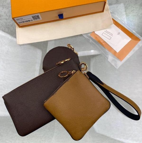 3pcs/set Lady Designers Luxurys Wallet Brand Bag Coin Pouch Key Purse Latest Top Quality Handbags Classic Letter Cardholder
