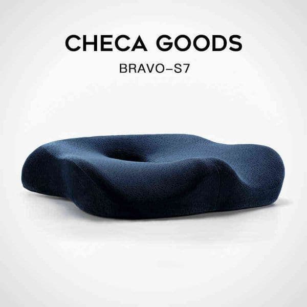 CHECA GOODS Premium Comfort Seat Cushion - Non-Slip Orthopedic 100% Memory Foam Coccyx Cushion for Office Chair Car Seat 211110